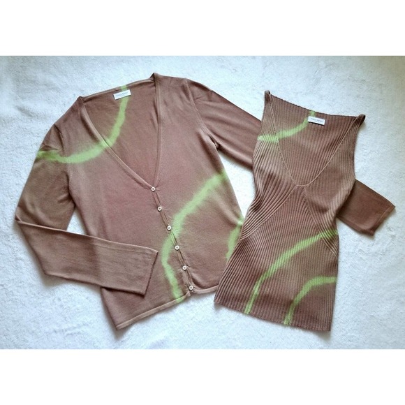 FRANCK NAMANI cashmere-silk sweater & top twinset 2-pc set $2,280 it-40 / us-4 - Picture 1 of 11